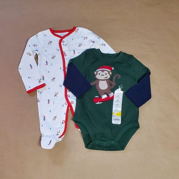 Baby Bodysuit 2 Pack NB/3M - Picture 1 of 8